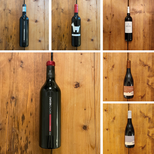 Smagekasse med 2 Ribera del Duero, 2 Rioja og 2 Pinot Noir